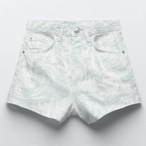 Zara HI-RISE PRINTED SHORTS